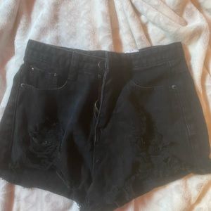 black shorts never worn